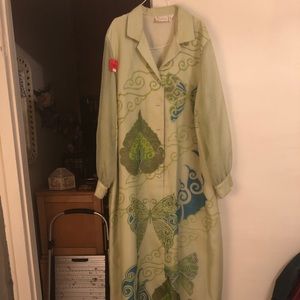 Lady Shaheen lime green vintage caftan